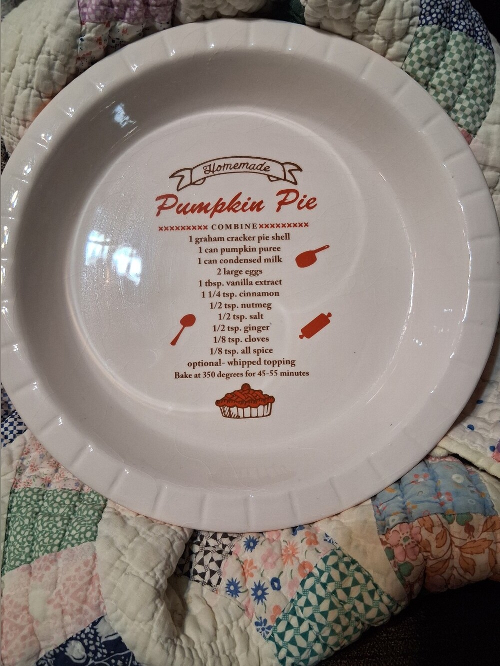 Pumpkin Pie Plate